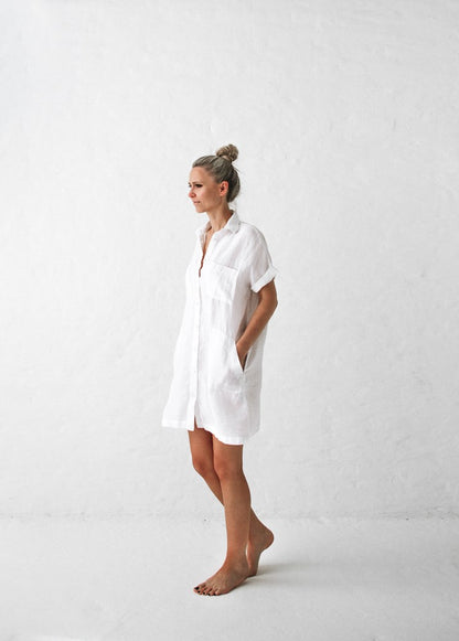 linen tunic white