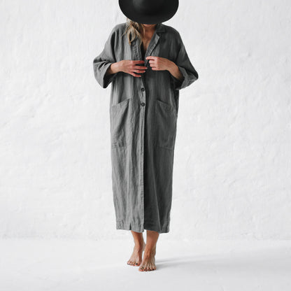 Linen Coat | Grey