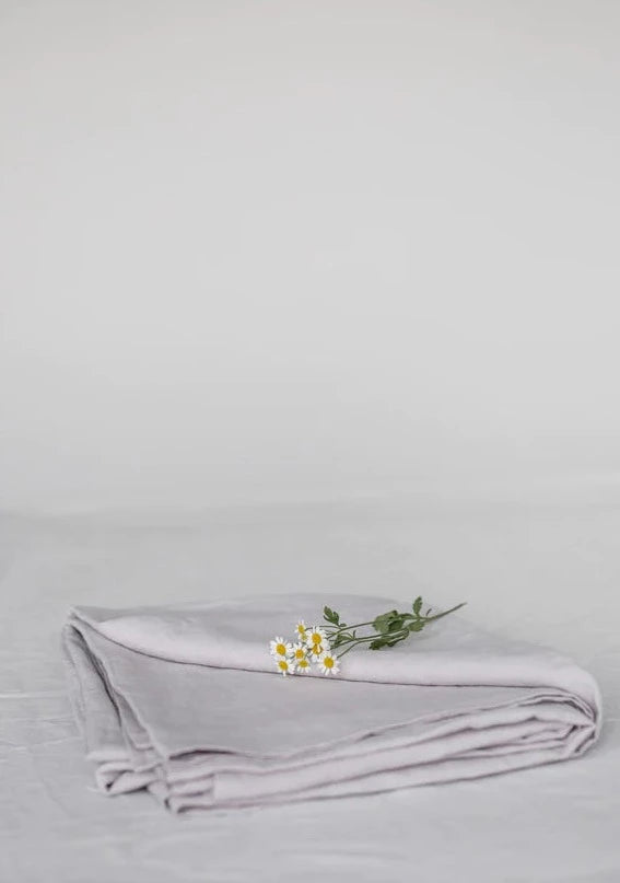 Soft Taupe Linen Flat Sheet