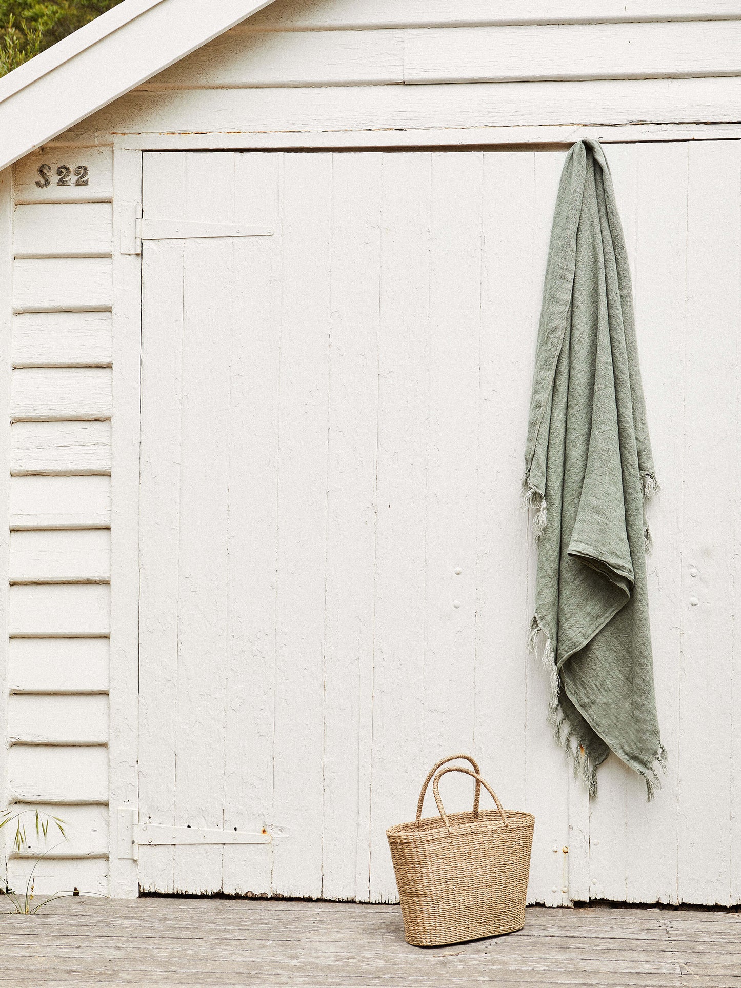 Pure Linen Throw | Seagrass