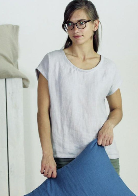 Linen T-Shirt | Light Grey