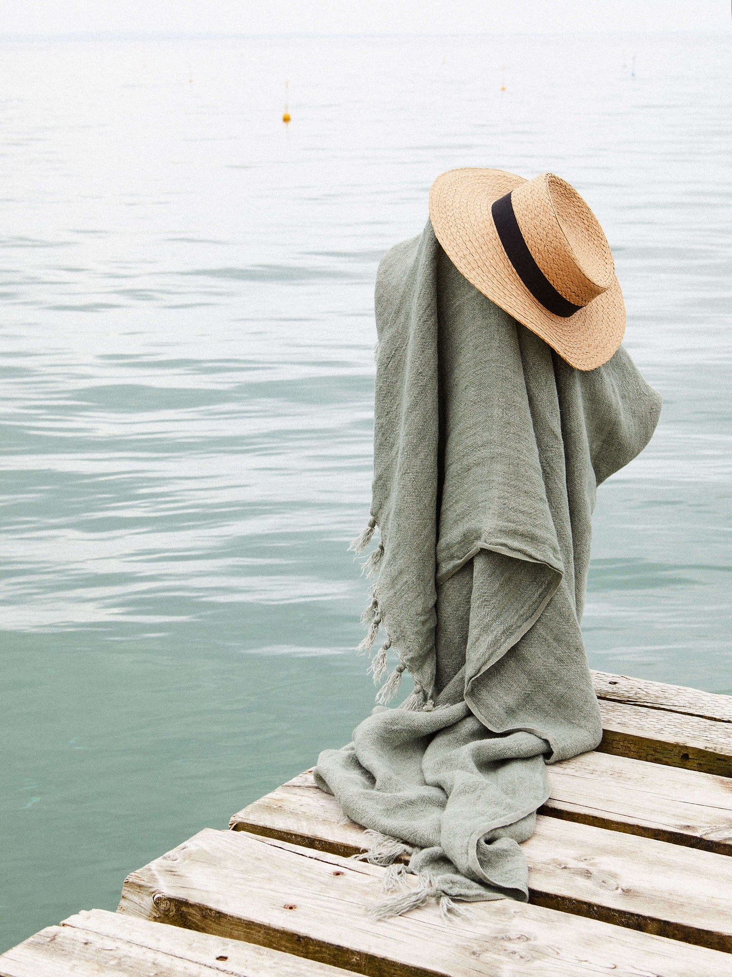 Pure Linen Throw | Seagrass