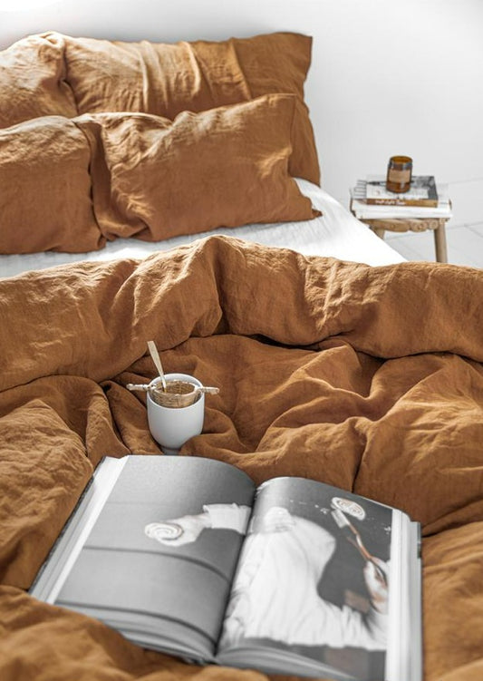 Cinnamon Linen Duvet cover Set | Made in Europe