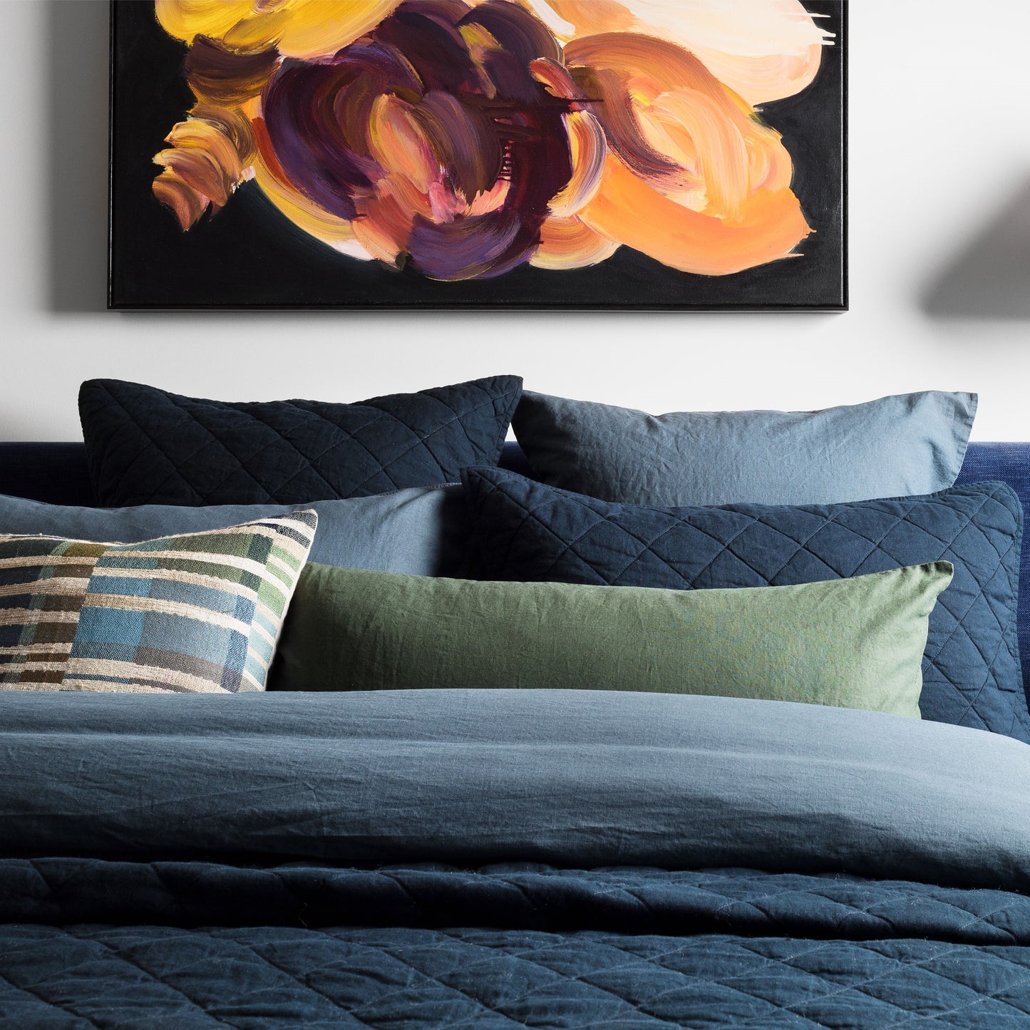 Linen Quilt | Navy