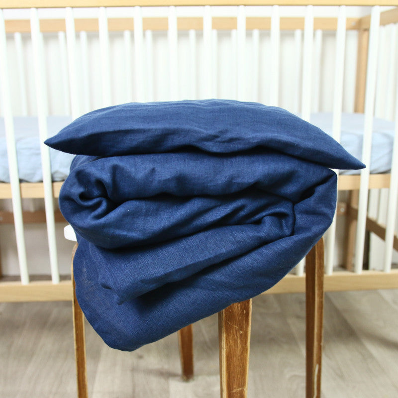 KIDS Linen Duvet Set | Navy