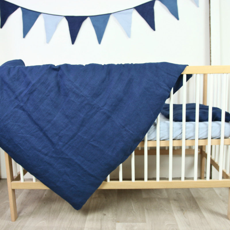 KIDS Linen Duvet Set | Navy