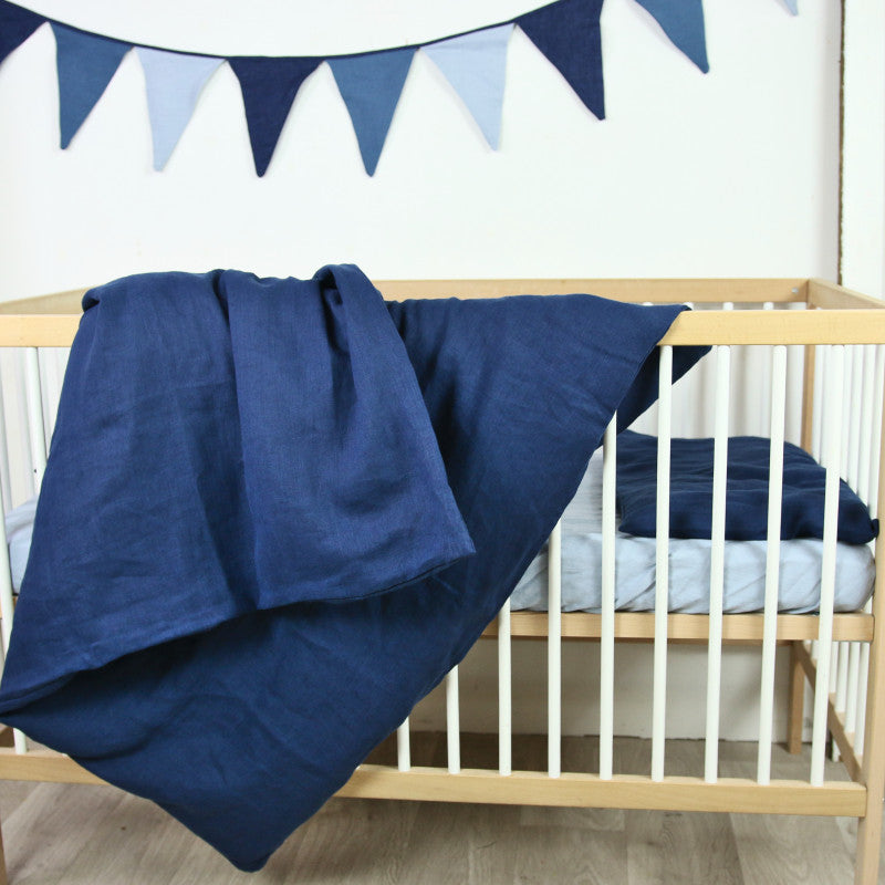 KIDS Linen Duvet Set | Navy