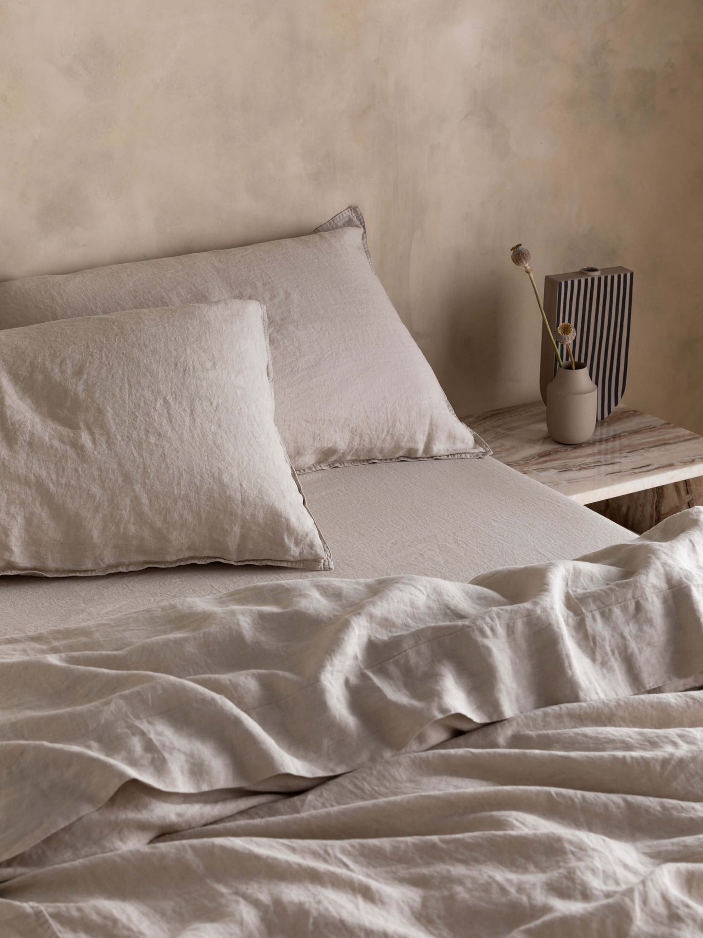 French Linen Duvet Cover Set  | Oatmeal