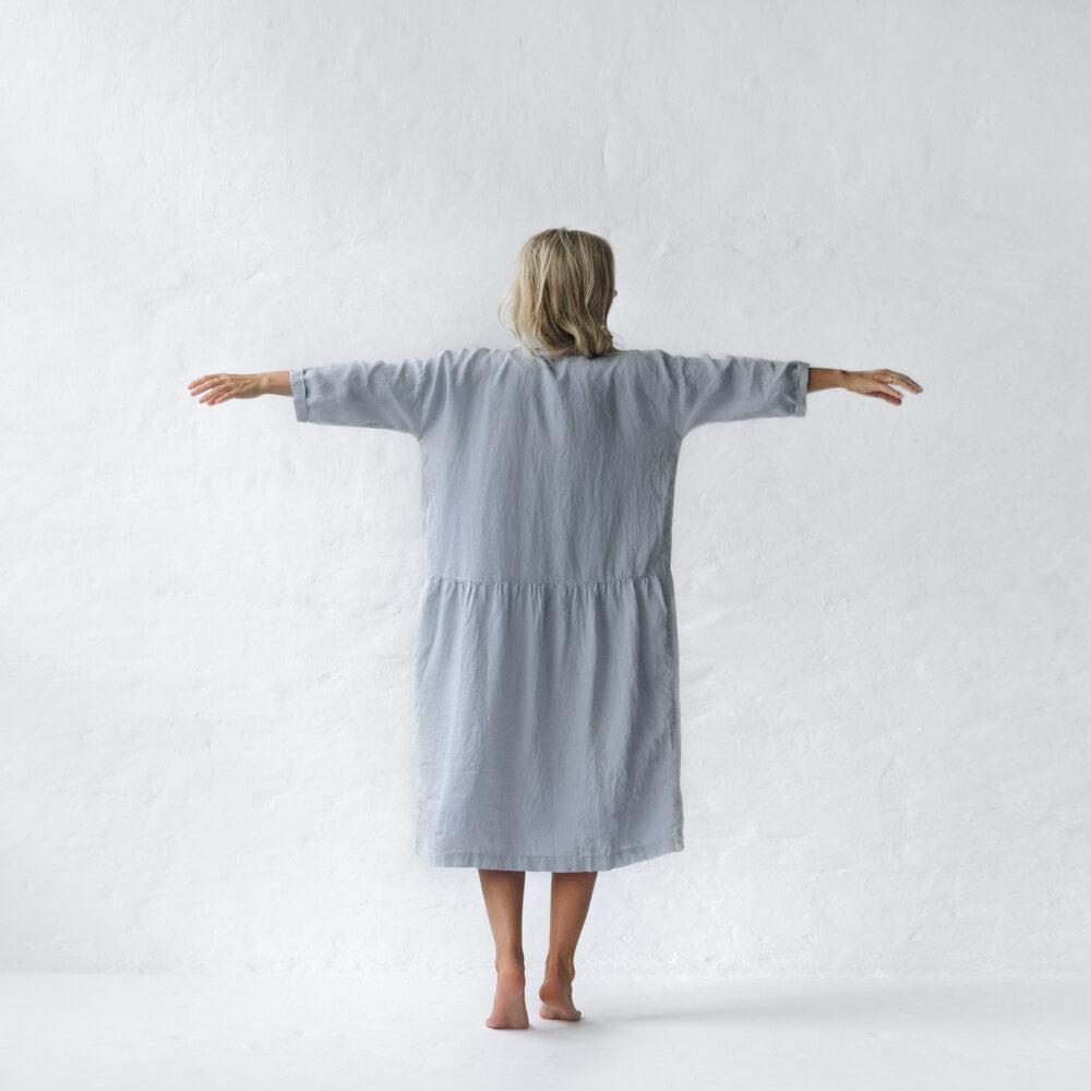 Oversized Linen Dress | Blue