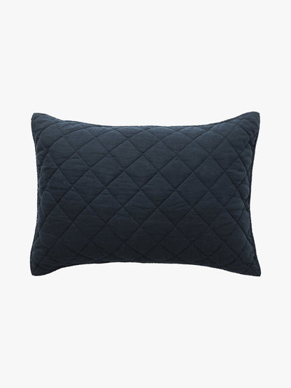Linen Quilt Pillowcases | Navy