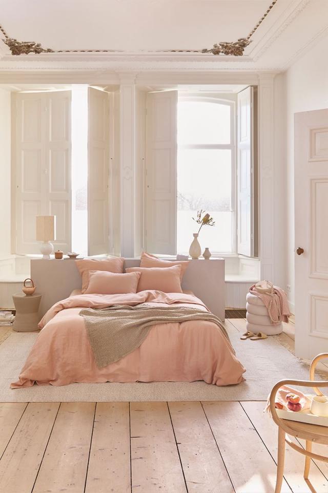 Peach Linen Duvet cover Set Oeko-Tex® | Made in Europe