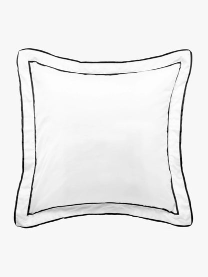 Egyptian Cotton Grosgrain Pillowcases | Black