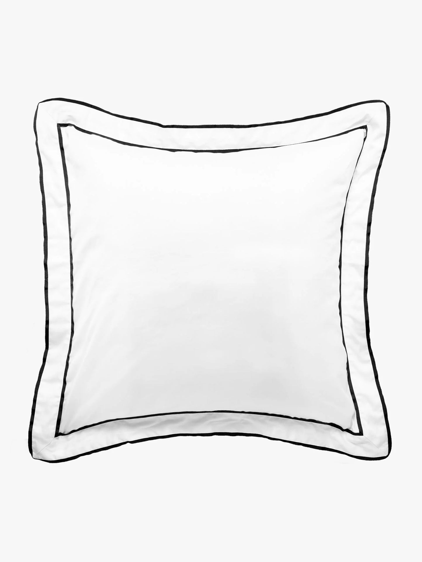 Egyptian Cotton Grosgrain Pillowcases | Black