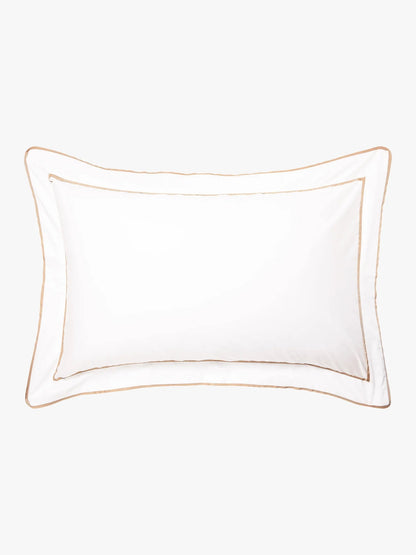 Egyptian Cotton Grosgrain Pillowcases | Caramel