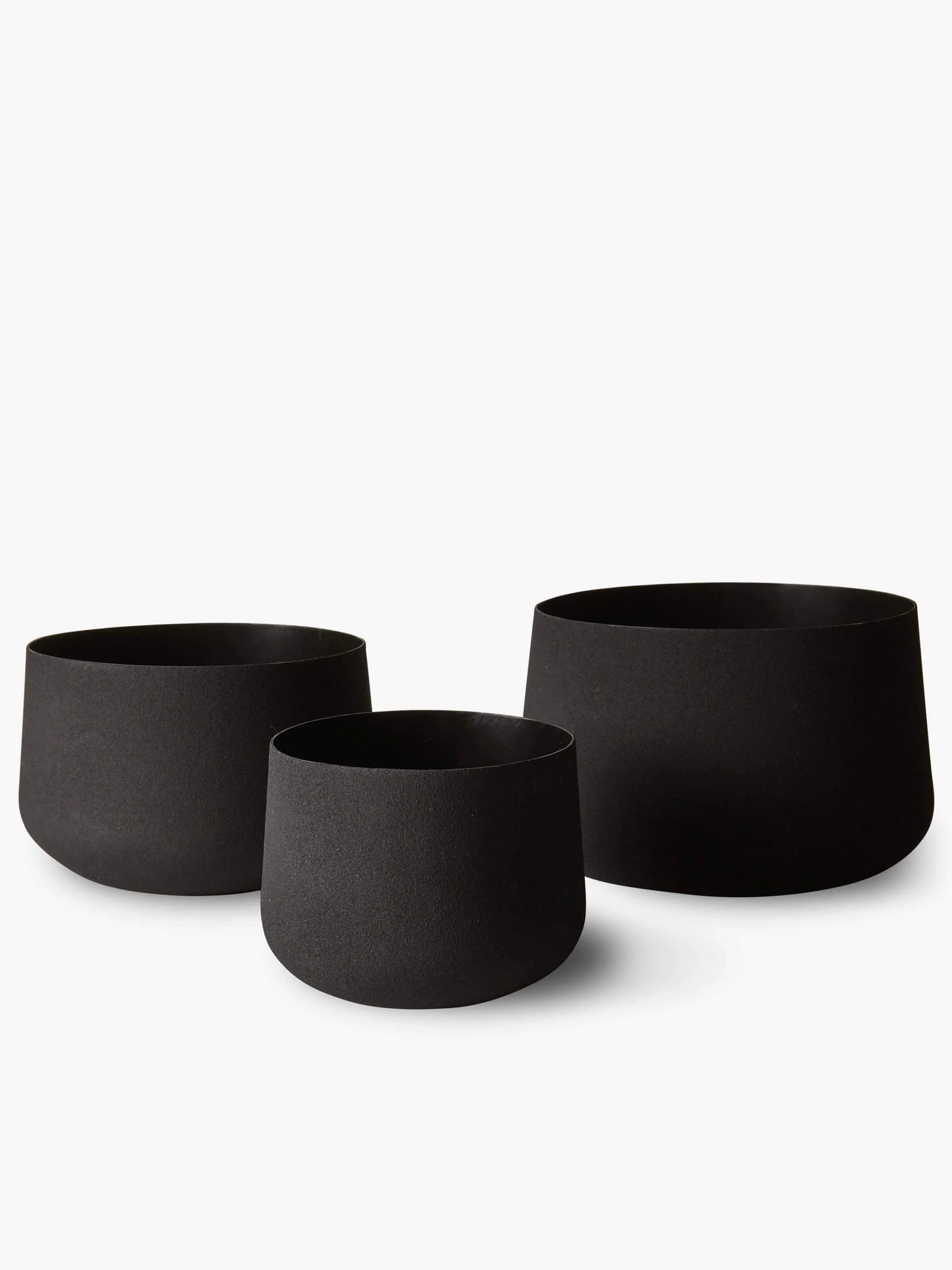 Set of 3x Iron Planters | Black