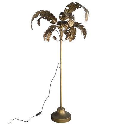 Iron Palm FLOOR LAMP | Burnt Gold