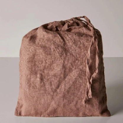 French Linen Duvet Cover Set  | Rose
