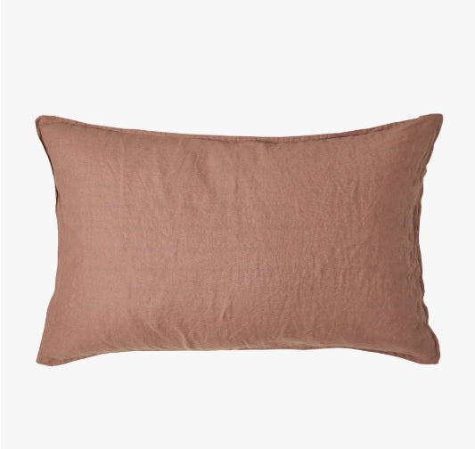 French Linen Pillowcases  | Rose