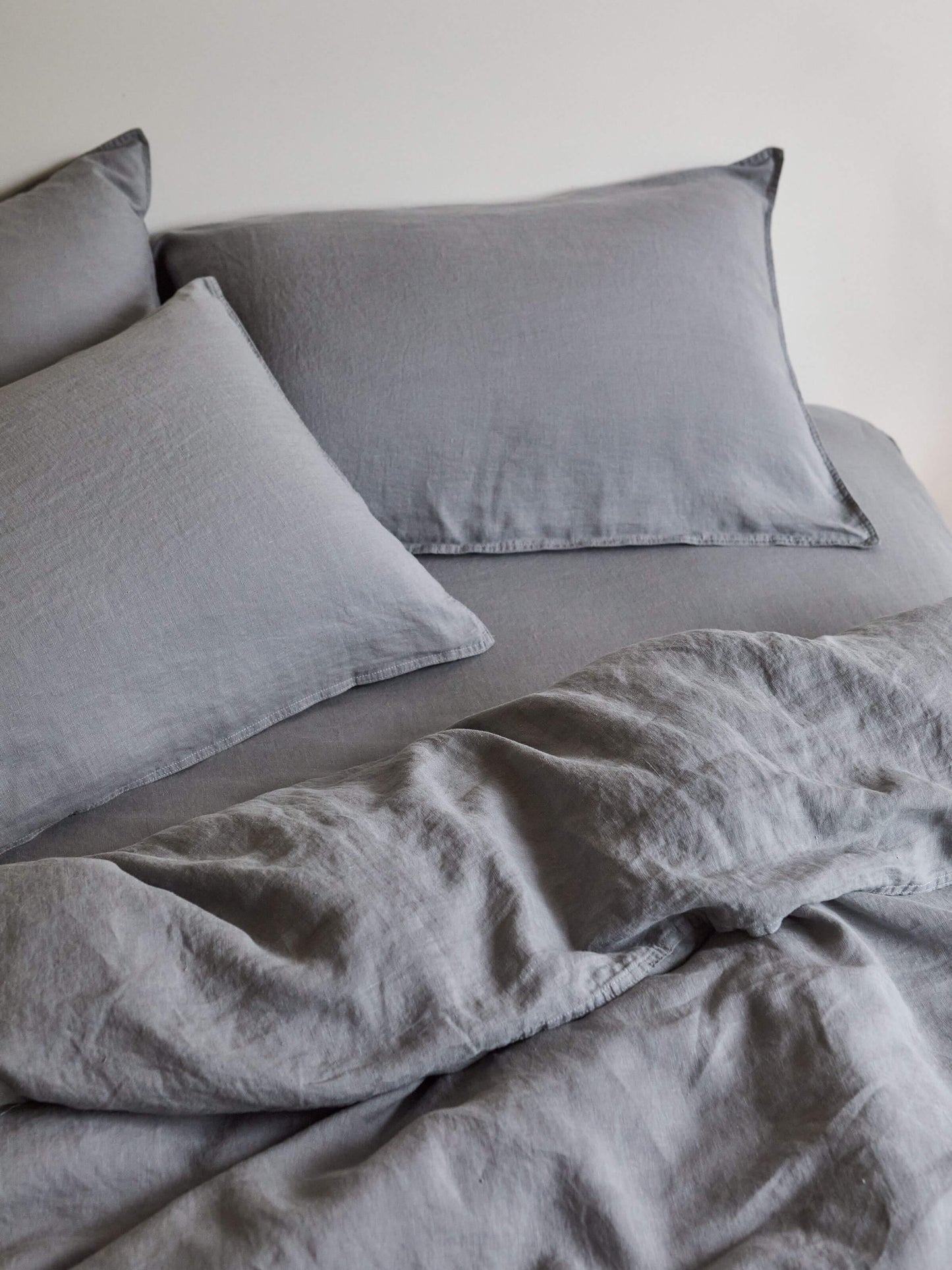 French Linen Pillowcases  | Storm