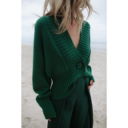 Knit Cardigan | Green -35% OFF
