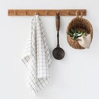 Charcoal Grid Tea Towel