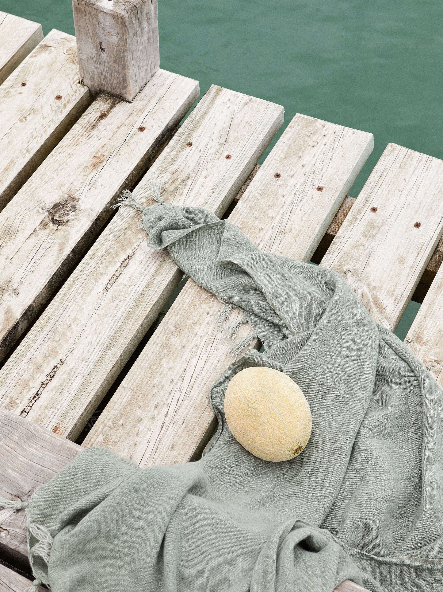 Pure Linen Throw | Seagrass