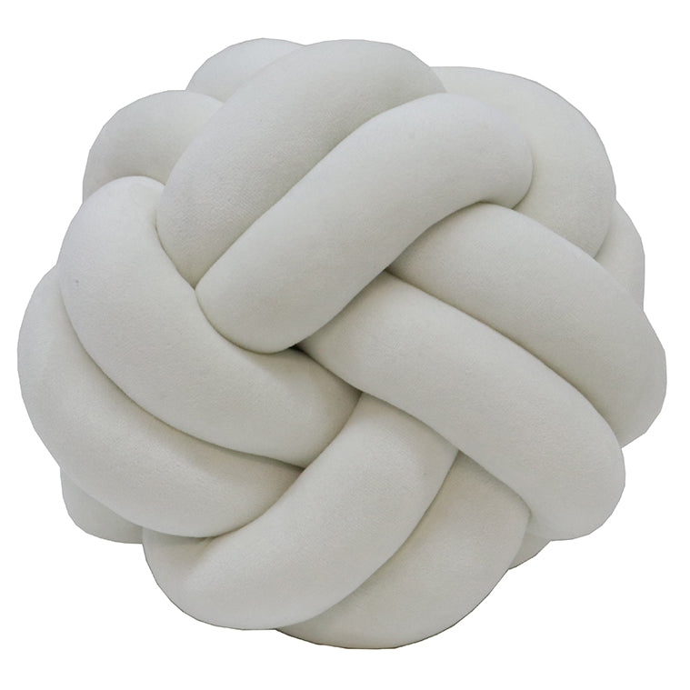 Velvet Knot Cushion | Ivory