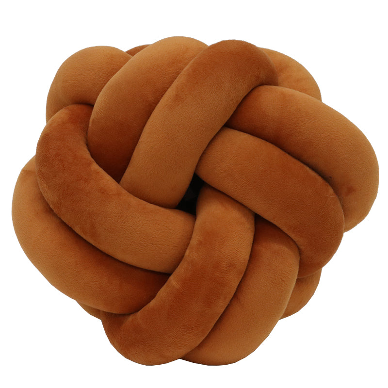 Velvet Knot Cushion | Mustard