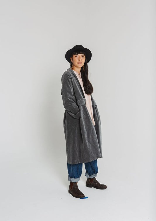 Velvet Winter Coat Khaki