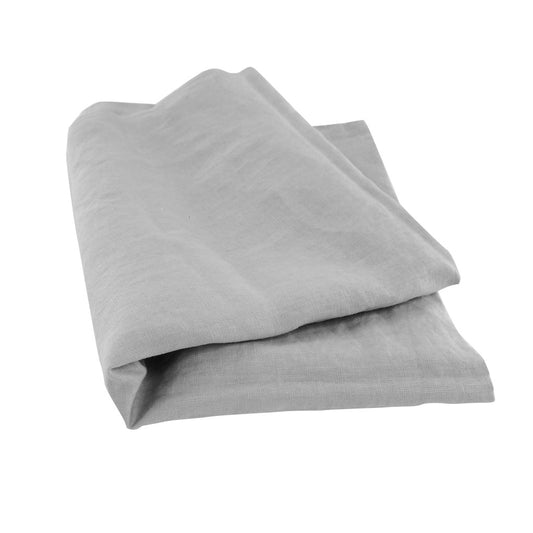 Stonewashed Linen Flat Sheet | Dove  | Made in Europe