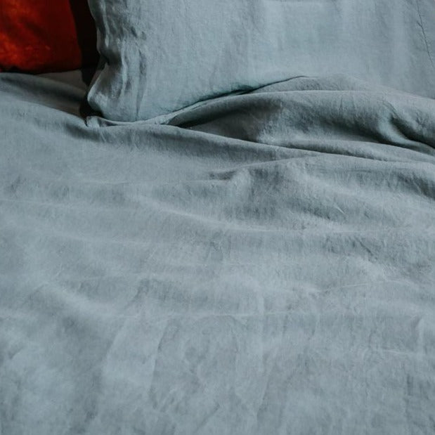 Stonewashed Linen Duvet Cover | Mineral