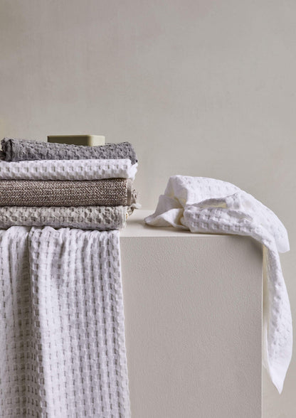 Waffle Towels | White