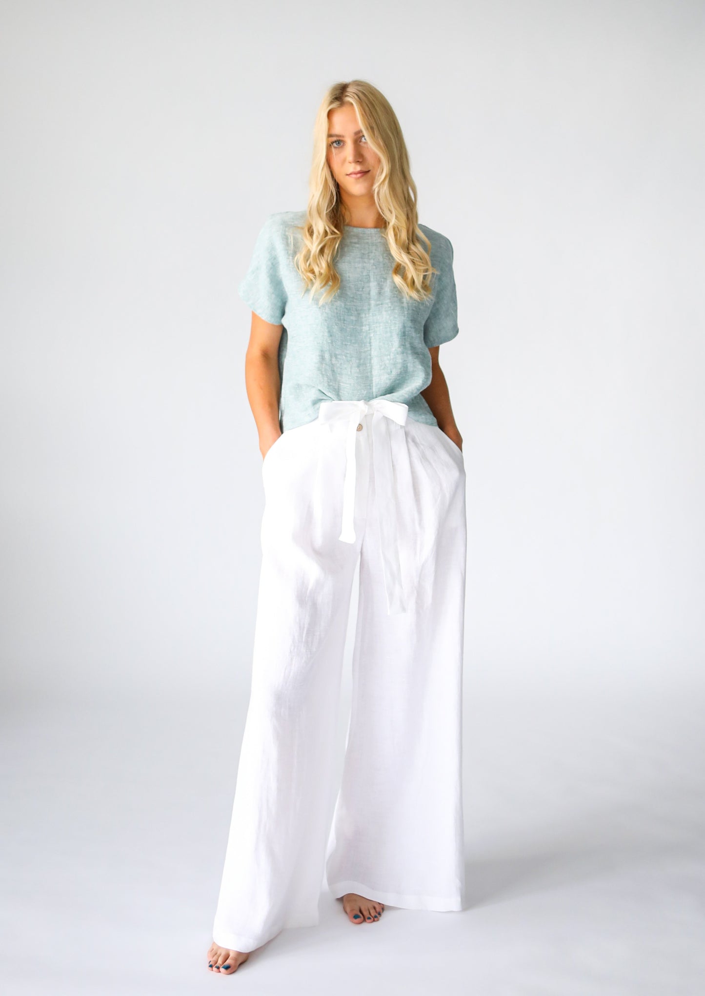 Cooper Linen Pants | White